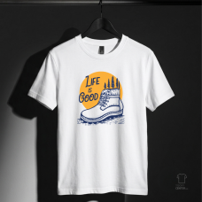 Life Is Good Doğa Yürüyüşü Temalı Baskılı Tişört